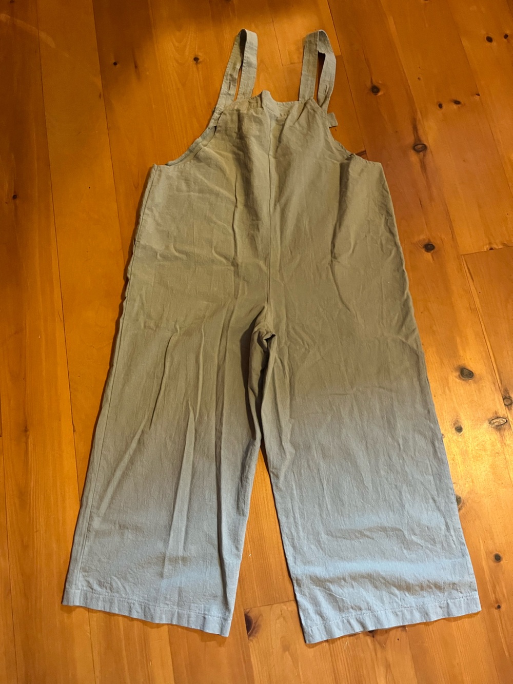 Light Olive Green Wide-Leg Jumpsuit - Unbranded